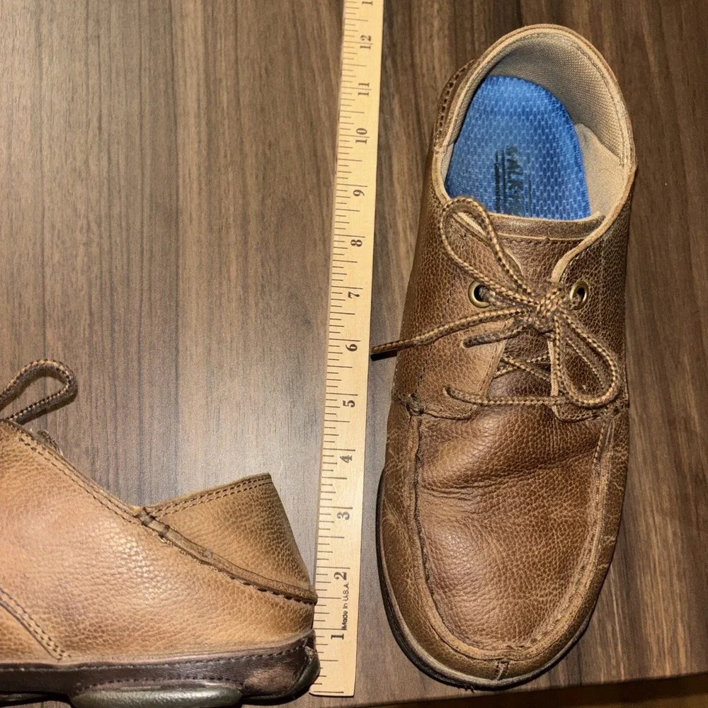Olukai Men 9 Hamakua Poko Shoes 42 Brown Leather Casual *read Added Foam Insoles
